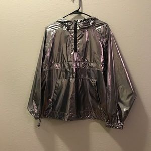 UO Iridescent Reflective Windbreaker